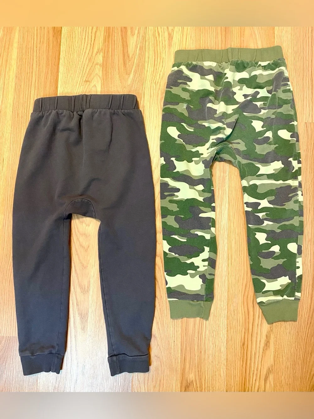 🦕 5T BOYS GERBER BABY COTTON JOGGERS HEREM PANTS BUNDLE OF 3! CAMO GRAY SOFT!